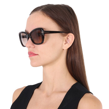 Maeve Brown Gradient Butterfly Ladies Sunglasses FT1008 52F 55