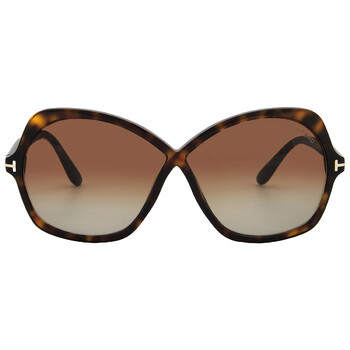 Tom Ford Hanley Brown Butterfly Ladies Sunglasses FT1034 52F  display picture 1