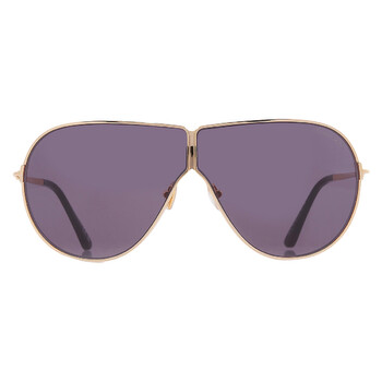 Tom Ford FT1159 30A Huxley Aviator Sunglasses - Shiny Deep Gold/Smoke Tom Ford Huxley Smoke Pilot Unisex Sunglasses FT1159 30A 68  main image 4