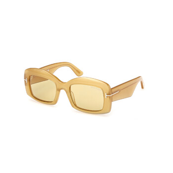 Tom Ford Emma-02 Brown Square Ladies Sunglasses FT1314 45E  display picture 2