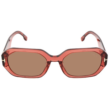 Veronique Brown Geometric Men's Sunglasses FT0917 72E 55