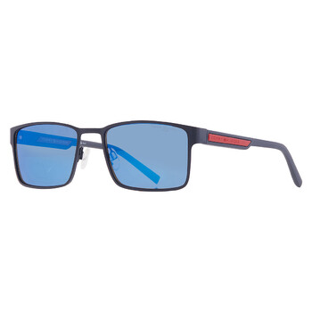 Blue Multilayer Rectangular Men's Sunglasses TH 2087/S 0FLL/VI 57