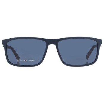 Blue Rectangular Men's Sunglasses TH 1675/S 0IPQ/KU 59