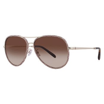 Tory Burch Brown Gradient Pilot Ladies Sunglasses TY6114  display picture 2