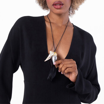 Natural Feather Bird Pendant Necklace