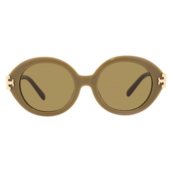 Olive Brown Oval Ladies Sunglasses TY7210U 201073 52