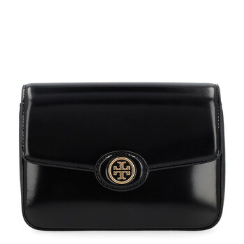Tory Burch Black Leather Kira Turnlock Shoulder Bag 167058 001