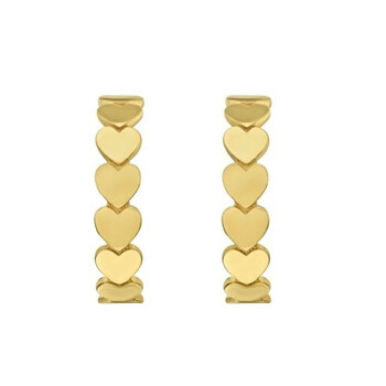★送関込み★ CELINE Coeur Celine Heart Earrings Celine Cœur Celine Heart Earrings in Brass with Gold Finish