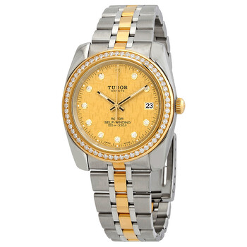 Classic Automatic Diamond Champagne Dial Unisex Watch 21023-0010