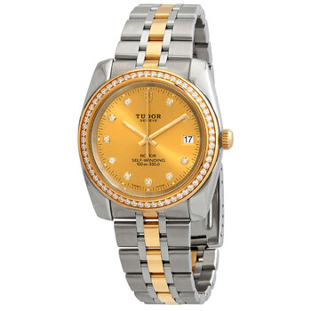Classic Automatic Diamond Champagne Dial Unisex Watch 21023-0012