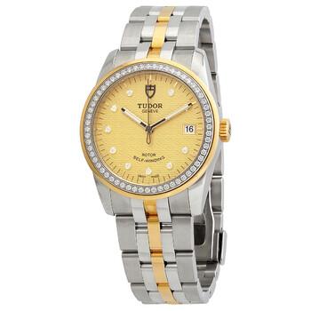 Glamour Date Automatic Diamond Champagne Dial Ladies Watch M55023-0028