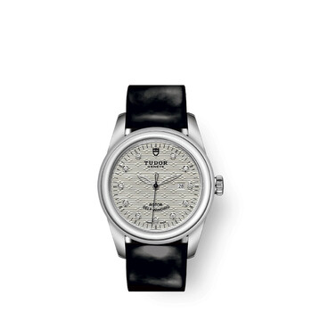 Glamour Date Automatic Diamond Silver Dial Ladies Watch 53000-0023