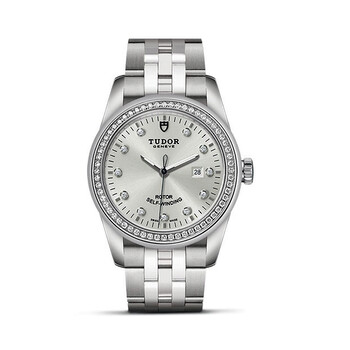 Glamour Date Automatic Diamond Silver Dial Ladies Watch M53020-0003
