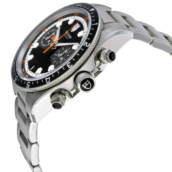 Heritage Black Dial Stainless Steel Men's Watch 70330N-BKSS