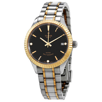 Style Automatic Diamond Black Dial Ladies 34 mm Watch 12313-0011