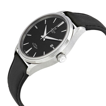 Style Black Dial Automatic Men's 41 mm Leather Watch 12700-0006