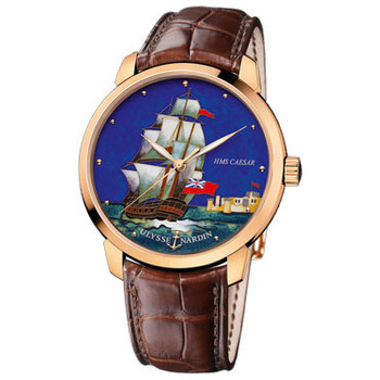 Classico HMS Caesar Enamel Champleve Dial Alligator Leather Automatic Men's Watch 8156-111-2-CAESAR Classico HMS Caesar Enamel Champleve Dial Alligator Leather Automatic Men's Watch 8156-111-2-CAESAR