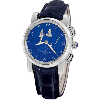 Hourstriker Blue Dial Platinum Blue Leather Men's Watch 6109-103-E3 6109-103/e3