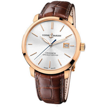 San Marco Classico Silver Dial 18kt Rose Gold Brown Leather Men's Watch 8156-111-2-90 8156-111-2/90 San Marco Classico Silver Dial 18kt Rose Gold Brown Leather Men's Watch 8156-111-2-90 8156-111-2/90