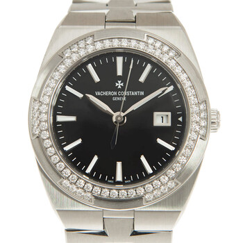 Overseas Quartz Diamond Black Dial Ladies Watch 1205V/100A-B591