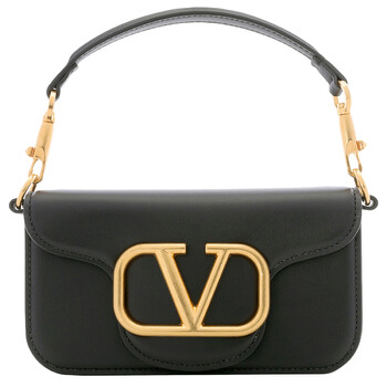 Locò Small Calfskin Shoulder Bag - Black