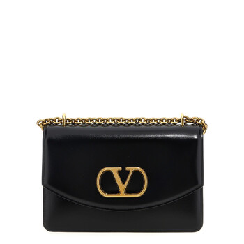 valentino garavani 黒　38shさん専用 Valentino Garavani Garavani Black Leather Vain Shoulder Bag