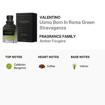 Men's Born in Roma Green Stravaganza EDT Spray 1.7 oz Fragrances 3614274024784