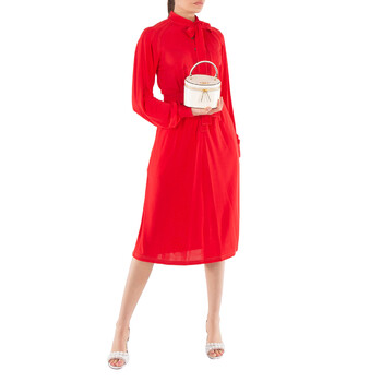 V Logo Signature Leather Vanity Case