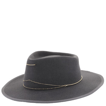 Anna Draped Chain Merino Wool Fedora