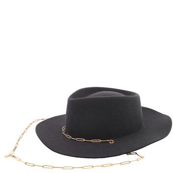 NEW VAN PALMA women\'s anna hat in charcoal VAN PALMA | ANNA FELT HAT - SAND — La Muse Geneva main image 3