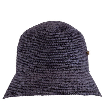 Van Palma Gina Toquilla Straw Hat, Size Large GINA-BLACK