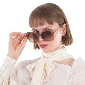 Geometric Ladies Sunglasses VVCC13 BEG 55