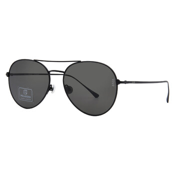 Polarized Grey Square Ladies Sunglasses VRBM04 BLKP 57