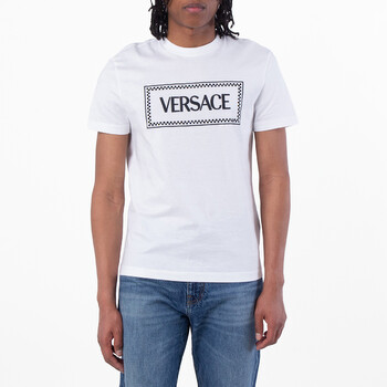 90s Logo Embroidered Cotton T Shirt 1011694-1A08584-OPTICAL WHITE