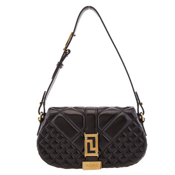 【 VERSACE 】 Repeat Mini Black Hobo Bag 10098191A058781B00P Versace Repeat Mini Black Hobo Bag 10098191A058781B00P