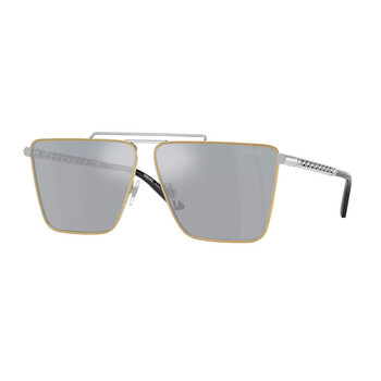 Versace Blue Mirror Silver Cat Eye Ladies Sunglasses VE2267 15141U