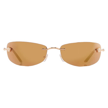 Bronze Mirror Gold Rectangular Men's Sunglasses VE2279 10027I 60