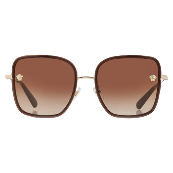 Versace Pink Mirror Gradient Square Ladies Sunglasses VE2247D 