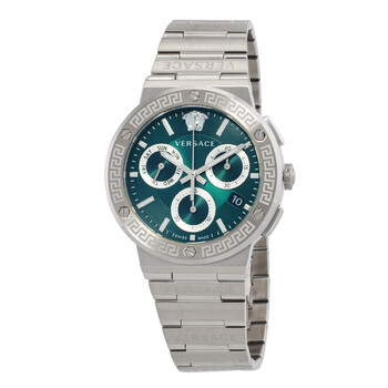 Versace New Chrono Chronograph Quartz Green Dial Men's Watch