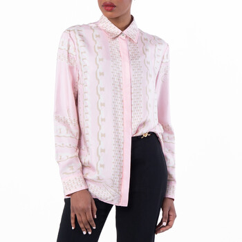 Classic Treasure Silk Shirt 1001360-1A13638-95PASTEL PINK+MILK