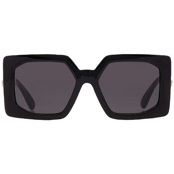 NEW GG1718S 001 GUCCI BLACK GREY SQUARE WOMEN GUCCI SUNGLASSES Gucci Grey Square Ladies Sunglasses GG1718S 001 51  main image 3