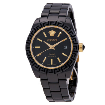VERSACE ロコウエストハントトンク AUD04070AC00058 A1008 Versace DV One Automatic Black Dial Men's Watch VE7K00123