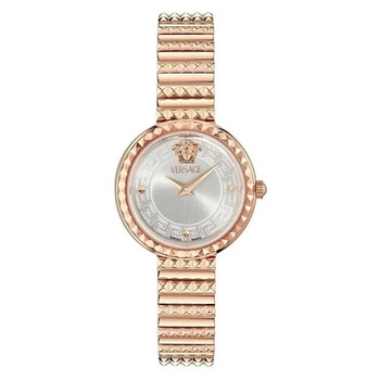 Versace Greca Glam Quartz Silver Dial Ladies Watch VE2Q00322