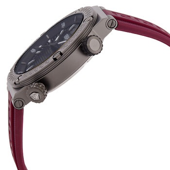 Greca Logo Diver Quartz Black Dial Men's Watch VE8G00224