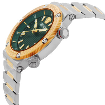 Greca Logo Quartz Green Dial Men's Watch VE8G00524
