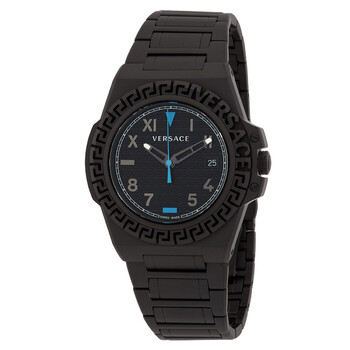 VERSACE VE7K00123 腕時計 ブラック 自動巻き グレカ 関税込 Versace DV One Automatic Black Dial Men's Watch VE7K00123