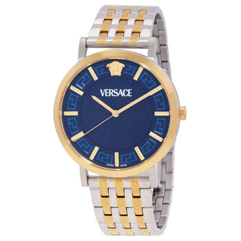 Greca Slim Quartz Blue Dial Ladies Watch VE8Q00424