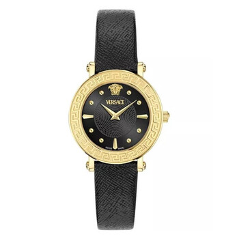 Versace Mystique Hibiscus Quartz Diamond Black Dial Ladies