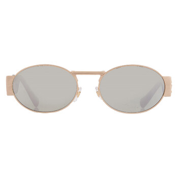 Miu Miu Brown Gradient Mirror Silver Round Ladies Sunglasses 