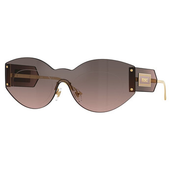 Versace VE2239 Rimless Oversized Sunglasses Gold Brown Gradient Y2K Italy Versace Brown Gradient Cat Eye Ladies Sunglasses VE2239  main image 4